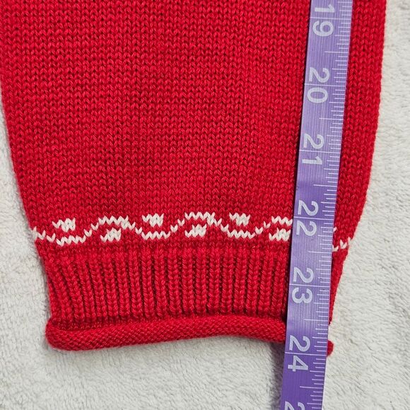 Christopher & Banks Red Snowman American Flag Pullover Knit Christmas Sweater - Picture 10 of 10